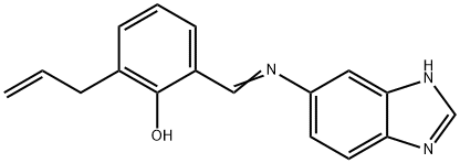 Phenol, 2-[(1H-benzimidazol-6-ylimino)methyl]-6-(2-propen-1-yl)- Structure