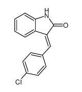 (E)-3-(4-chlorobenzylidene)indolin-2-one结构式