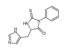 (5S)-5-(1H-咪唑-5-基甲基)-3-苯基-2-硫代-4-咪唑烷酮结构式