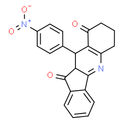 10-{4-nitrophenyl}-7,8,10,10a-tetrahydro-6H-indeno[1,2-b]quinoline-9,11-dione Structure