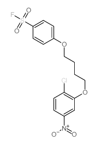 Benzenesulfonylfluoride, 4-[4-(2-chloro-5-nitrophenoxy)butoxy]- Structure