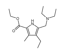 ethyl 5-(diethylaminomethyl)-4-ethyl-3-methylpyrrole-2-carboxylate Structure