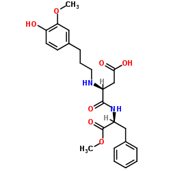 L-Phenylalanine, N-[3-(4-hydroxy-3-Methoxyphenypropyl]-L-a-aspartyl-, 2-Methyl ester Suppliersl)结构式