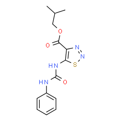 ISOBUTYL 5-[(ANILINOCARBONYL)AMINO]-1,2,3-THIADIAZOLE-4-CARBOXYLATE structure