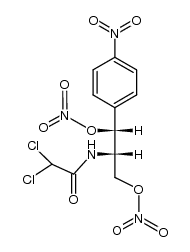 (1RS,2SR)-2-(2,2-dichloro-acetylamino)-1-(4-nitro-phenyl)-1,3-bis-nitryloxy-propane结构式