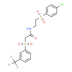 N-(2-[(4-CHLOROPHENYL)SULFONYL]ETHYL)-2-([3-(TRIFLUOROMETHYL)PHENYL]SULFONYL)ACETAMIDE structure
