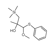 1-methoxy-2-methyl-1-(phenylthio)-3-(trimethylsilyl)propan-2-ol结构式