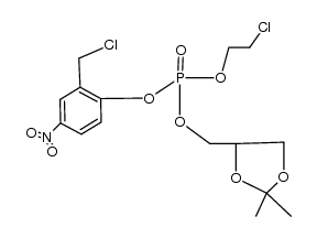 2-chloroethyl (2-(chloromethyl)-4-nitrophenyl) ((2,2-dimethyl-1,3-dioxolan-4-yl)methyl) phosphate结构式