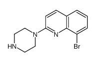 8-溴-2-(哌嗪-1-基)喹啉结构式