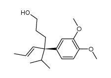 (5E,4S)-(+)-4-(3,4-dimethoxyphenyl)-4-isopropylhept-5-en-1-ol Structure