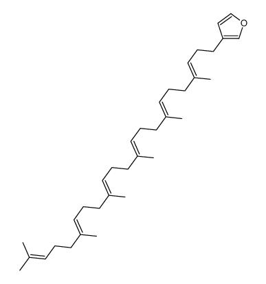 3-[(3E,7E,11E,15E,19E)-4,8,12,16,20,24-Hexamethyl-3,7,11,15,19,23-pentacosahexenyl]furan结构式