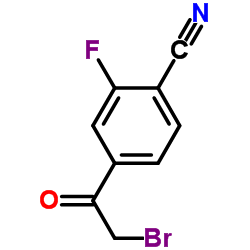 4-(Bromoacetyl)-2-fluorobenzonitrile结构式