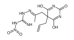 1-nitro-2-[(E)-1-(2,4,6-trioxo-5-prop-2-enyl-1,3-diazinan-5-yl)propan-2-ylideneamino]guanidine结构式