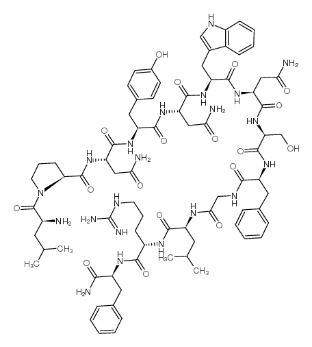 LEU-PRO-ASN-TYR-ASN-TRP-ASN-SER-PHE-GLY-LEU-ARG-PHE-NH2结构式