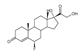 6β-Fluor-17α,21-diacetoxy-3,20-dioxo-pregnen-(4) Structure