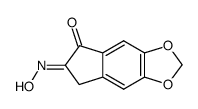 2-(羟)-5,6-(亚甲二氧基)-1-茚酮结构式