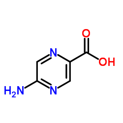 5-氨基-2-吡嗪羧酸结构式