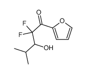 2,2-difluoro-1-(furan-2-yl)-3-hydroxy-4-methylpentan-1-one Structure