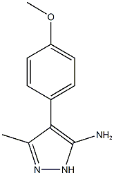 4-(4-甲氧基苯基)-5-甲基-1H-吡唑-3-胺结构式