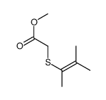 methyl 2-(3-methylbut-2-en-2-ylsulfanyl)acetate结构式