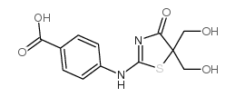 4-[[5,5-bis(hydroxymethyl)-4-oxo-1,3-thiazol-2-yl]amino]benzoic acid结构式