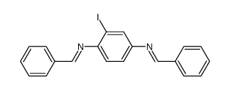 2-iodo-N1,N4-di[(E)-phenylmethylidene]-benzene-1,4-diamine Structure