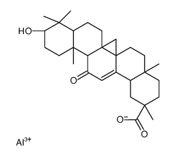 aluminium tris[(20beta)-3beta-hydroxy-11-oxoolean-12-en-29-oate]结构式