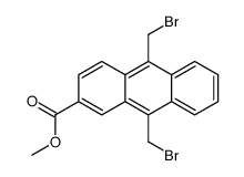 methyl 9,10-bis(bromomethyl)anthracene-2-carboxylate Structure