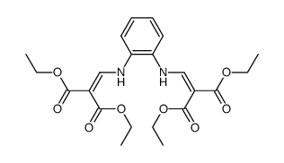 N,N'-bis(2,2-di{ethoxycarbonyl}ethenyl)-1,2-diamino-benzene结构式