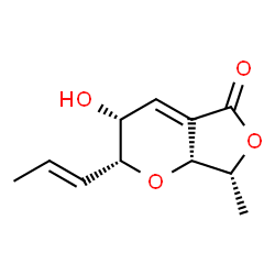 5H-Furo[3,4-b]pyran-5-one, 2,3,7,7a-tetrahydro-3-hydroxy-7-methyl-2-(1E)-1-propenyl-, (2R,3R,7R,7aR)-rel- (9CI)结构式