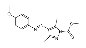 methyl 4-[(4-methoxyphenyl)diazenyl]-3,5-dimethylpyrazole-1-carbodithioate结构式