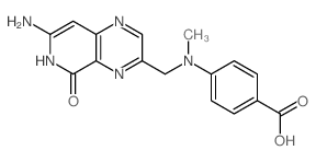 Benzoicacid,4-[[(7-amino-5,6-dihydro-5-oxopyrido[3,4-b]pyrazin-3-yl)methyl]methylamino]-结构式
