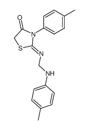 3-p-tolyl-2-(4-methyl-anilinomethylimino)-thiazolidin-4-one结构式