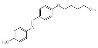 N-(4-methylphenyl)-1-(4-pentoxyphenyl)methanimine structure