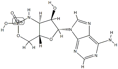 3'-deoxy-3'aminocyclic-3',5'-AMP结构式