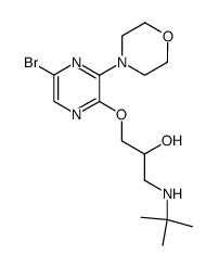 1-(5-bromo-3-morpholin-4-yl-pyrazin-2-yloxy)-3-tert-butylamino-propan-2-ol Structure