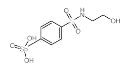 4-(dihydroxy(oxido)stibino)-N-(2-hydroxyethyl)benzenesulfonamide Structure