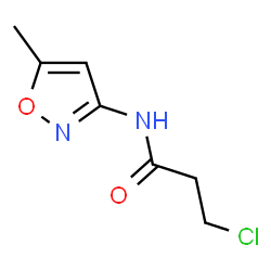 3-chloro-N-(5-methylisoxazol-3-yl)propanamide结构式