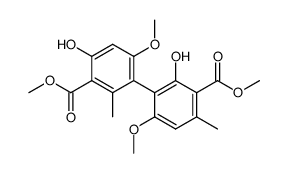 (rac)-dimethyl 2,4'-dihydroxy-6,6'-dimethoxy-2',4-dimethyl-1,1'-biphenyl-3,3'-dicarboxylate Structure