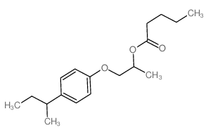 1-(4-butan-2-ylphenoxy)propan-2-yl pentanoate结构式