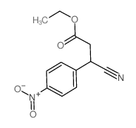 Benzenepropanoic acid, b-cyano-4-nitro-,ethyl ester Structure