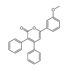 6-(3-methoxyphenyl)-3,4-diphenylpyran-2-one结构式
