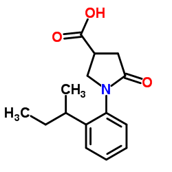 1-(2-SEC-BUTYL-PHENYL)-5-OXO-PYRROLIDINE-3-CARBOXYLIC ACID结构式