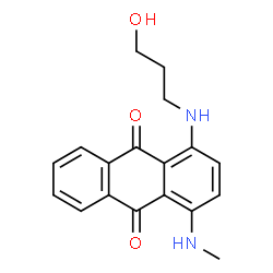 1-[(3-hydroxypropyl)amino]-4-(methylamino)anthraquinone structure