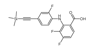 3,4-difluoro-2-[[2-fluoro-4(trimethylsilylethynyl)phenyl]amino]benzoic Acid结构式