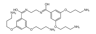 3,5-bis(3-aminopropoxy)-N-[2-[[3,5-bis(3-aminopropoxy)benzoyl]amino]ethyl]benzamide Structure