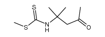 methyl N-(2-methyl-4-oxopentyl-1)dithiocarbamate Structure