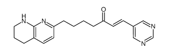 1-pyrimidin-5-yl-7-(5,6,7,8-tetrahydro-[1,8]naphthyridin-2-yl)hept-1-en-3-one Structure