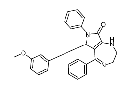 6-(3-methoxyphenyl)-5,7-diphenyl-1,2,3,6-tetrahydropyrrolo[3,4-e][1,4]diazepin-8-one结构式