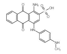 1-amino-4-[(4-methylaminophenyl)amino]-9,10-dioxo-anthracene-2-sulfonic acid结构式